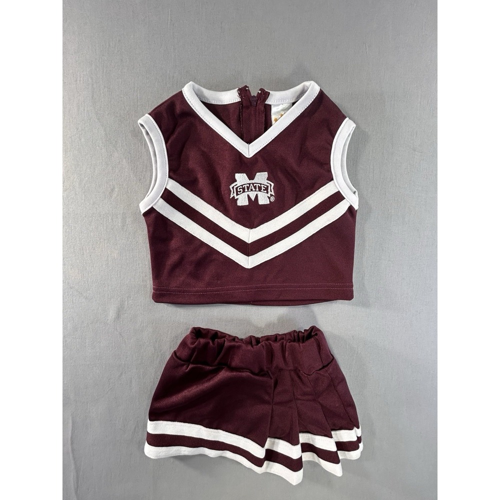 Little King Mississippi State Cheer Outfit Toddler 2T‎ Two Piece NCAA Collegiate
